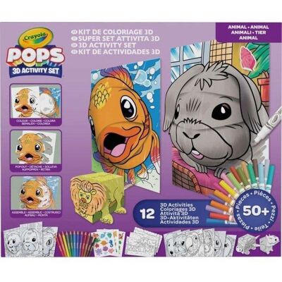 Crayola POPS 3D Color Pops Kreativset mit 3D-Aktivitäten - Über 12 Vorschläge, Poster, Aufkleber und Zeichnungen Crayola POPS 3D Color Pops Kreativset mit 3D-Aktivitäten - Über 12 Vorschläge, Poster, Aufkleber und Zeichnungen