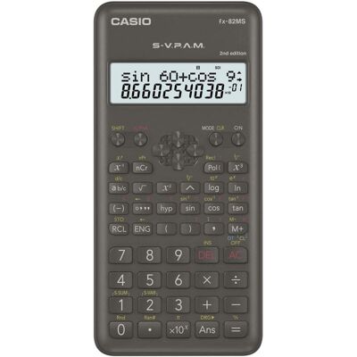 Casio FX-82MS II Schwarzer wissenschaftlicher Taschenrechner Casio FX-82MS II Schwarzer wissenschaftlicher Taschenrechner