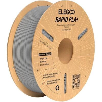 Filament PLA+ Elegoo 50.203.0116 Grau 1,75 mm Schnell Hochfest Präzision Filament PLA+ Elegoo 50.203.0116 Grau 1,75 mm Schnell Hochfest Präzision