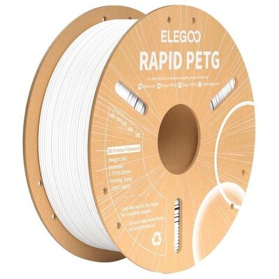 Filament PETG ELEGOO 50.203.0217 Weiß 1,75 mm High-Speed Recycelt Filament PETG ELEGOO 50.203.0217 Weiß 1,75 mm High-Speed Recycelt