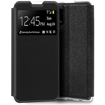 Coole schwarze, glatte Klapphülle für TCL 405 Coole schwarze, glatte Klapphülle für TCL 405