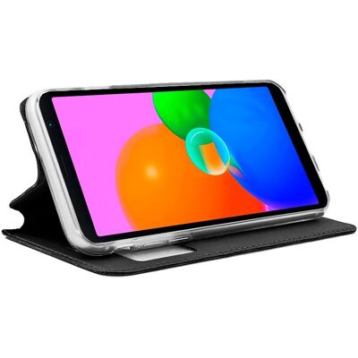 Coole schwarze, schlichte Klapphülle für TCL 403 Coole schwarze, schlichte Klapphülle für TCL 403