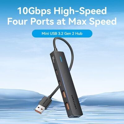 Vention CHSBB HUB 5 in 1 USB-A auf USB-C 3.2 Gen2x2/USB-A 3.2 Gen2x2/USB-C 10G 0,15 m Schwarz Vention CHSBB HUB 5 in 1 USB-A auf USB-C 3.2 Gen2x2/USB-A 3.2 Gen2x2/USB-C 10G 0,15 m Schwarz