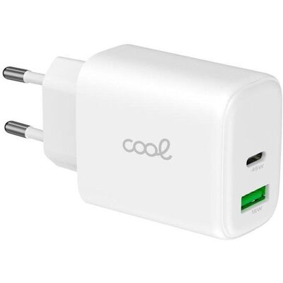 Netzadapter Cool ZNSNCARG GaN 45W Dual USB-C PD USB-A Ultra Fast Weiß Netzadapter Cool ZNSNCARG GaN 45W Dual USB-C PD USB-A Ultra Fast Weiß