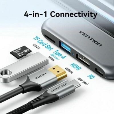 Docking Station USB-C Vention THY 4 in 1 4K 60Hz 100W PD Docking Station USB-C Vention THY 4 in 1 4K 60Hz 100W PD