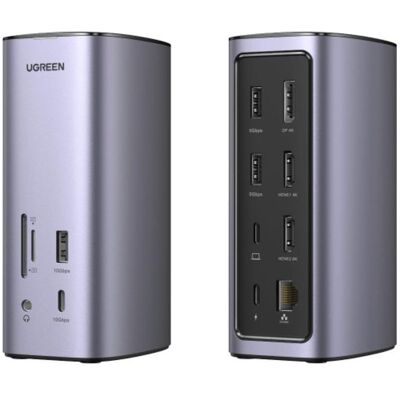 Laptop-Station USB-C 12-in-1 Ugreen Silber Laptop-Station USB-C 12-in-1 Ugreen Silber