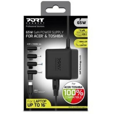 port-connect Tragbarer GaN 65W Lader Port Connect USB-C für Acer und Toshiba port-connect Tragbarer GaN 65W Lader Port Connect USB-C für Acer und Toshiba