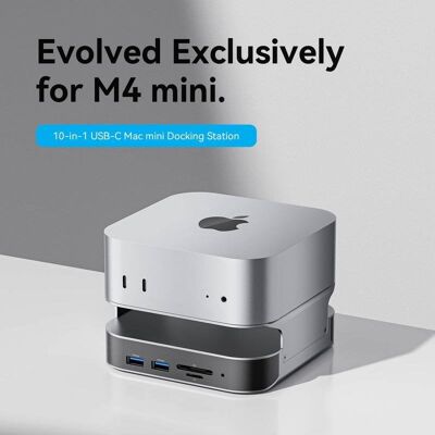 Docking Station Vention THIHAG USB-C 10-in-1 für Mac Mini mit DP 4K und M.2 Docking Station Vention THIHAG USB-C 10-in-1 für Mac Mini mit DP 4K und M.2