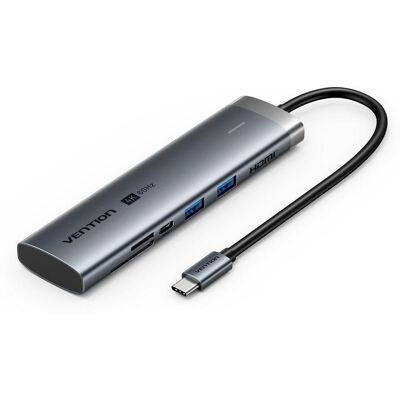Vention TPSHB USB-C Docking Station 7-in-1 HDMI 4K Vention TPSHB USB-C Docking Station 7-in-1 HDMI 4K