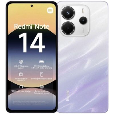 Xiaomi REDMI Note 14 4G 8GB 256GB 6.67" Niebla Lila Xiaomi REDMI Note 14 4G 8GB 256GB 6.67" Niebla Lila