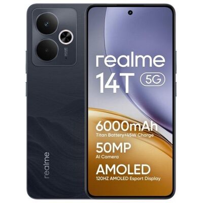 Realme 14T 5G 8GB 256GB Schwarz 6.67" 50 MP Dual-Kamera Realme 14T 5G 8GB 256GB Schwarz 6.67" 50 MP Dual-Kamera