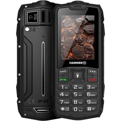 Hammer Rock 4G 2,4" LTE Schwarz IP68 MIL-STD-810H 3000mAh Dual SIM USB-C Hammer Rock 4G 2,4" LTE Schwarz IP68 MIL-STD-810H 3000mAh Dual SIM USB-C