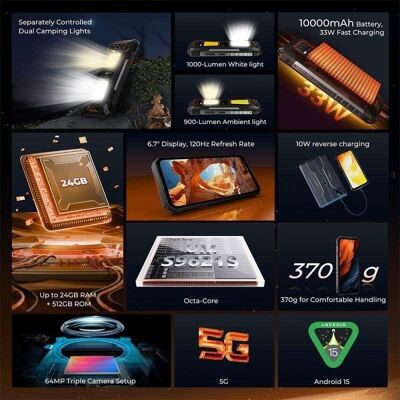 Oukitel WP58 Pro 5G 8GB 512GB 6.7" Orange Oukitel WP58 Pro 5G 8GB 512GB 6.7" Orange