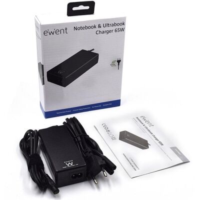 Netzteil Ewent EW3883 65W 20V Zertifiziert CE FCC RoHS Schwarz Netzteil Ewent EW3883 65W 20V Zertifiziert CE FCC RoHS Schwarz