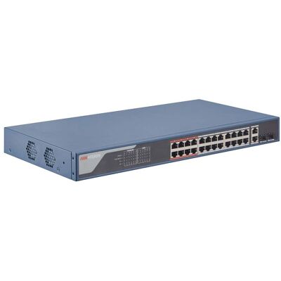 Hikvision DS-3E1326P-EI Switch 24 PoE+-Ports 10/100 Mbit/s 2 SFP Rack 1U Metall Web-Management Hikvision DS-3E1326P-EI Switch 24 PoE+-Ports 10/100 Mbit/s 2 SFP Rack 1U Metall Web-Management