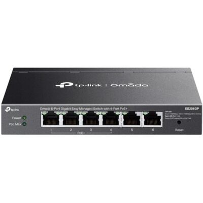 Switch TP-Link Omada ES206GP Managed 6x Gigabit Ethernet PoE+ 65W Wandmontage Switch TP-Link Omada ES206GP Managed 6x Gigabit Ethernet PoE+ 65W Wandmontage