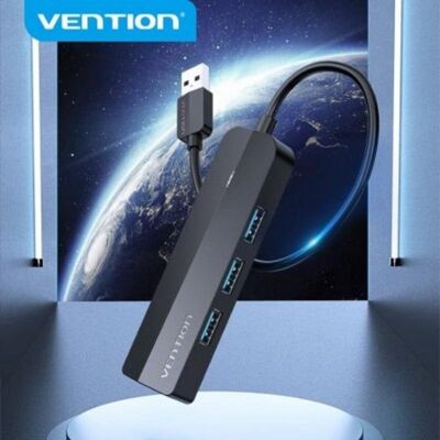 Hub Vention 3 Ports 5 Gbps CHNBB mit Gigabit RJ45 und MicroUSB PD Hub Vention 3 Ports 5 Gbps CHNBB mit Gigabit RJ45 und MicroUSB PD