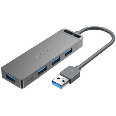 Hub Vention 4 Ports USB 3.0 CHLHB 5 Gbit/s MicroUSB PD Grau Hub Vention 4 Ports USB 3.0 CHLHB 5 Gbit/s MicroUSB PD Grau