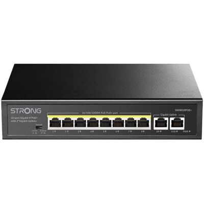 Switch Strong SW8010POE+ 8x Gigabit PoE 2x Gigabit Uplink Kompakt Switch Strong SW8010POE+ 8x Gigabit PoE 2x Gigabit Uplink Kompakt