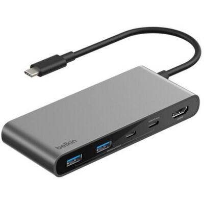Hub Belkin 7 Ports 5000 Mbit/s Modell AVC023HQSGY USB-C HDMI SD 100W Hub Belkin 7 Ports 5000 Mbit/s Modell AVC023HQSGY USB-C HDMI SD 100W