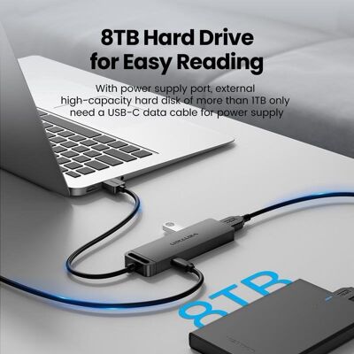 Hub Vention 6 Ports USB 3.0 5 Gbps Modell CHLBB-SCB2 mit USB-C PD Hub Vention 6 Ports USB 3.0 5 Gbps Modell CHLBB-SCB2 mit USB-C PD