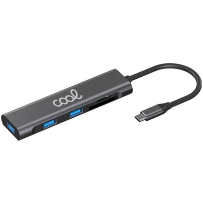 Cool USB-C Hub 5-in-1 Aluminium - Typ-C zu 3 USB 3.0, SD, Micro SD Cool USB-C Hub 5-in-1 Aluminium - Typ-C zu 3 USB 3.0, SD, Micro SD