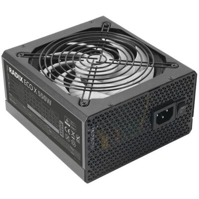 Tacens RADIX ECO X 550 ATX-Netzteil, 550 W, 6 Jahre Garantie, 87 % SMD DC-DC AI-RPM FDB, Schwarz Tacens RADIX ECO X 550 ATX-Netzteil, 550 W, 6 Jahre Garantie, 87 % SMD DC-DC AI-RPM FDB, Schwarz