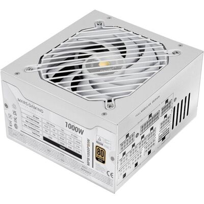 mars-gaming Mars Gaming Mpb1000psi Modulares Netzteil ATX 3.1 1000W 80 Plus Gold Weiß mars-gaming Mars Gaming Mpb1000psi Modulares Netzteil ATX 3.1 1000W 80 Plus Gold Weiß