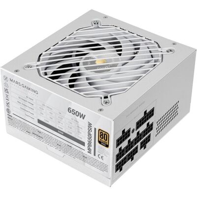 mars-gaming Netzteil Mars Gaming MPB650PSI 650W 80 Plus Gold Full Modular ATX 3.1 PCIe 5.1 Weiss mars-gaming Netzteil Mars Gaming MPB650PSI 650W 80 Plus Gold Full Modular ATX 3.1 PCIe 5.1 Weiss