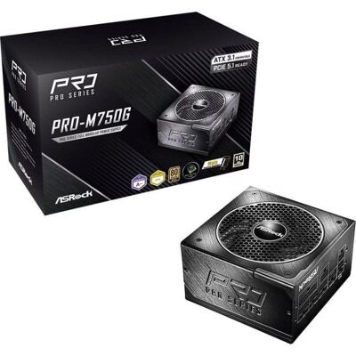 Netzteil AsRock PRO-M750G 750W Zertifizierung 80+ Gold ATX 3.1 Netzteil AsRock PRO-M750G 750W Zertifizierung 80+ Gold ATX 3.1