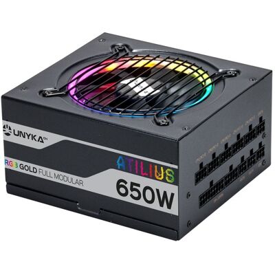UNYKAch Atilius RGB Netzteil 650W Effizienz 90% Vollmodular UNYKAch Atilius RGB Netzteil 650W Effizienz 90% Vollmodular
