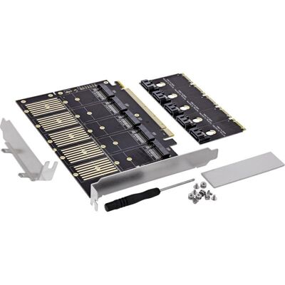 Netzwerkkarte InLine 76619G PCIe M.2 SATA 6 Gbit/s 5 Ports NCQ Netzwerkkarte InLine 76619G PCIe M.2 SATA 6 Gbit/s 5 Ports NCQ