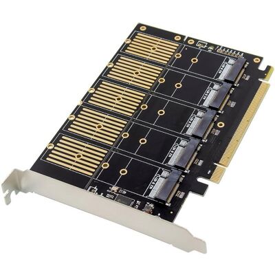 Netzwerkkarte InLine 76619G PCIe M.2 SATA 6 Gbit/s 5 Ports NCQ Netzwerkkarte InLine 76619G PCIe M.2 SATA 6 Gbit/s 5 Ports NCQ