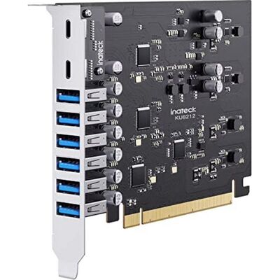 PCIe Karte Inateck 8 Ports USB 3.2 Gen 2 Modell KU8212 mit Schnellladung PCIe Karte Inateck 8 Ports USB 3.2 Gen 2 Modell KU8212 mit Schnellladung