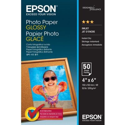 Fotopapier Epson Glanz 10x15cm 50 Blatt 200g Fotopapier Epson Glanz 10x15cm 50 Blatt 200g