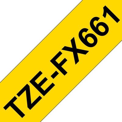 Band für Etikettendrucker Brother TZE-FX661 8 m Schwarz 40 mm Band für Etikettendrucker Brother TZE-FX661 8 m Schwarz 40 mm