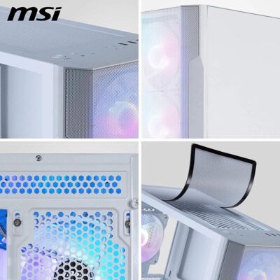 MSI MAG FORGE M100R Mid-Tower mATX gehärtetes Glas USB 3.2 ARGB weiß MSI MAG FORGE M100R Mid-Tower mATX gehärtetes Glas USB 3.2 ARGB weiß