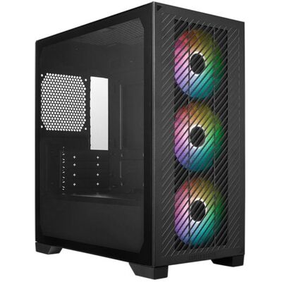 cooler-master Cooler Master Elite 301 Mini-Tower-Gehäuse aus gehärtetem Glas, 3 x 120 mm, RGB, Schwarz cooler-master Cooler Master Elite 301 Mini-Tower-Gehäuse aus gehärtetem Glas, 3 x 120 mm, RGB, Schwarz