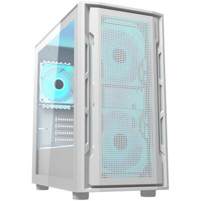 Cougar Uniface Mini RGB Weiß PC Tower 3 ARGB-Lüfter Hartglas Gaming Cougar Uniface Mini RGB Weiß PC Tower 3 ARGB-Lüfter Hartglas Gaming