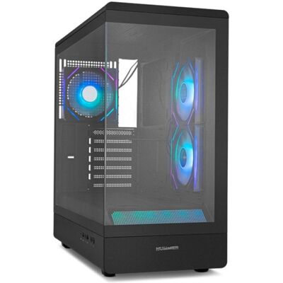 NOX Hummer SIGNAL Midi Tower Gehäuse ATX/micro ATX, Schwarz, Tempered Glass, ARGB, 3x 120 mm Lüfter NOX Hummer SIGNAL Midi Tower Gehäuse ATX/micro ATX, Schwarz, Tempered Glass, ARGB, 3x 120 mm Lüfter
