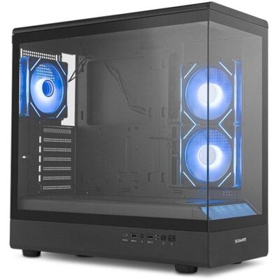 NOX Hummer SIGNAL Midi Tower Gehäuse ATX/micro ATX, Schwarz, Tempered Glass, ARGB, 3x 120 mm Lüfter NOX Hummer SIGNAL Midi Tower Gehäuse ATX/micro ATX, Schwarz, Tempered Glass, ARGB, 3x 120 mm Lüfter
