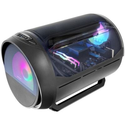 mars-gaming PC-Gehäuse Mars Gaming MC-CYLON cilindrisches Design RGB Glas Mini Tower ATX mars-gaming PC-Gehäuse Mars Gaming MC-CYLON cilindrisches Design RGB Glas Mini Tower ATX