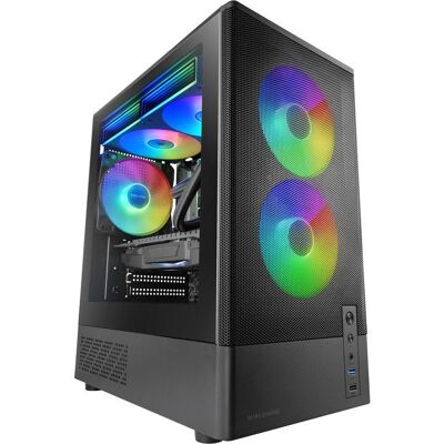 mars-gaming Mars Gaming Mc-onyx Gaming-Gehäuse Micro-ATX Metallgitter 3x ARGB-Lüfter Dual-Chamber Schwarz mars-gaming Mars Gaming Mc-onyx Gaming-Gehäuse Micro-ATX Metallgitter 3x ARGB-Lüfter Dual-Chamber Schwarz
