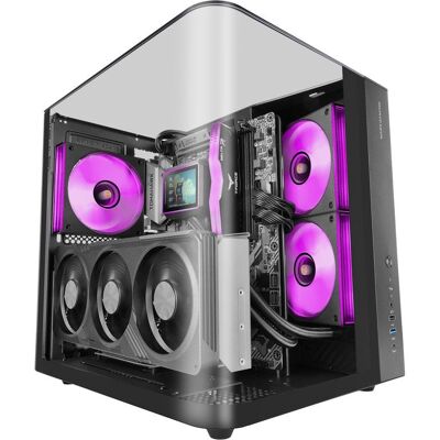 mars-gaming Mars Gaming Mc-Infiniolite ATX-Gaming-Gehäuse mit Oberseite aus gehärtetem Glas, Dual-Kameras, Schwarz mars-gaming Mars Gaming Mc-Infiniolite ATX-Gaming-Gehäuse mit Oberseite aus gehärtetem Glas, Dual-Kameras, Schwarz