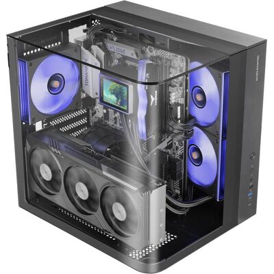 mars-gaming Mars Gaming Mc-Infiniolite ATX-Gaming-Gehäuse mit Oberseite aus gehärtetem Glas, Dual-Kameras, Schwarz mars-gaming Mars Gaming Mc-Infiniolite ATX-Gaming-Gehäuse mit Oberseite aus gehärtetem Glas, Dual-Kameras, Schwarz