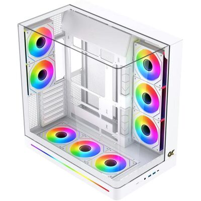 PC-Gehäuse Xigmatek Pano II Weiß ARGB Glas Seitenteile Mid Tower PC-Gehäuse Xigmatek Pano II Weiß ARGB Glas Seitenteile Mid Tower
