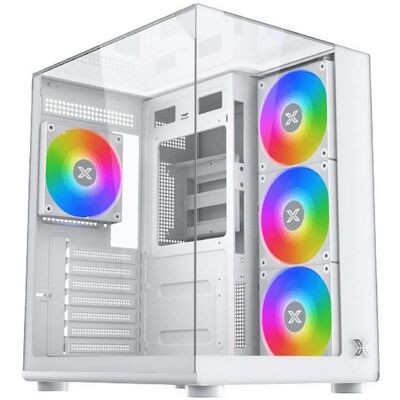 PC-Gehäuse Xigmatek Aqua Compact EN48258 Weiß ARGB Glas Seitenteil Micro ATX PC-Gehäuse Xigmatek Aqua Compact EN48258 Weiß ARGB Glas Seitenteil Micro ATX