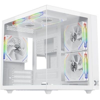 PC-Gehäuse Xigmatek Aqua M Lite EN44427 Weiß Glas ARGB Micro ATX PC-Gehäuse Xigmatek Aqua M Lite EN44427 Weiß Glas ARGB Micro ATX