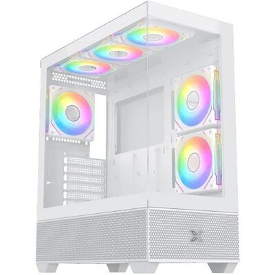 PC-Gehäuse Xigmatek EN43833 Alphard Weiß ARGB 6 Lüfter Glas Micro ATX PC-Gehäuse Xigmatek EN43833 Alphard Weiß ARGB 6 Lüfter Glas Micro ATX