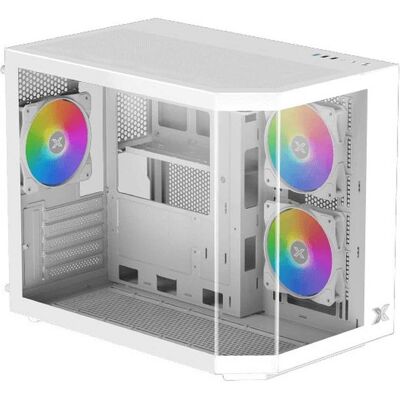 PC-Gehäuse Xigmatek Cubi M EN42805 Weiß Glas ARGB Mini Tower PC-Gehäuse Xigmatek Cubi M EN42805 Weiß Glas ARGB Mini Tower
